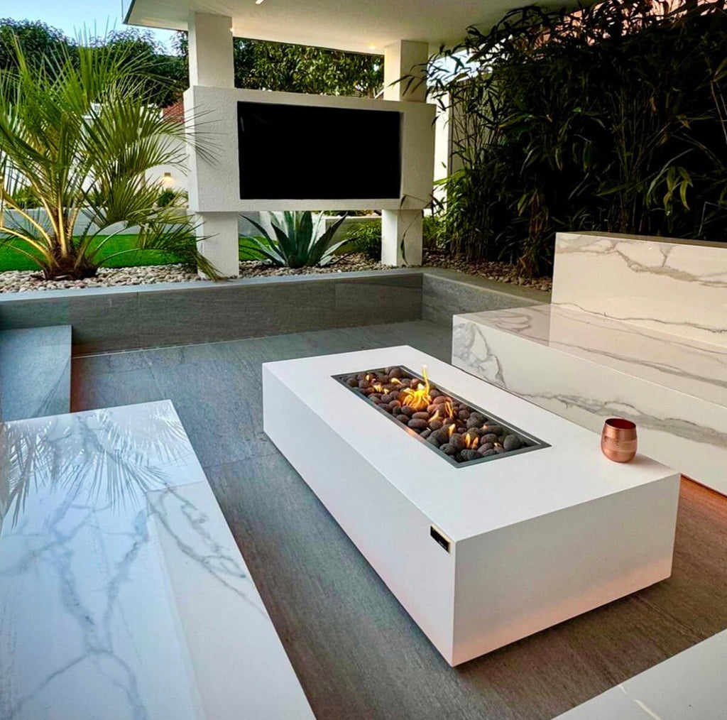 Mirage Gas Fire Pit White