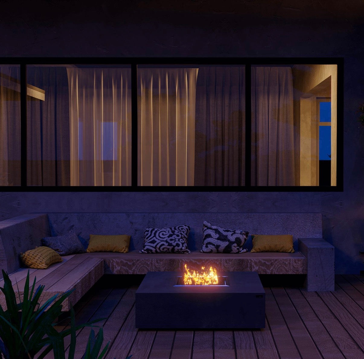 Monte Gas Fire Pit Grey