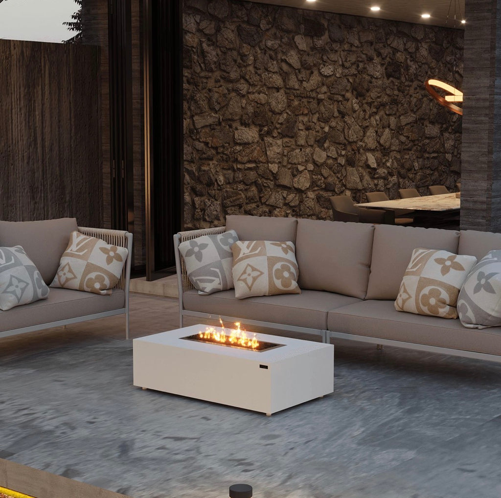 Mirage Gas Fire Pit White