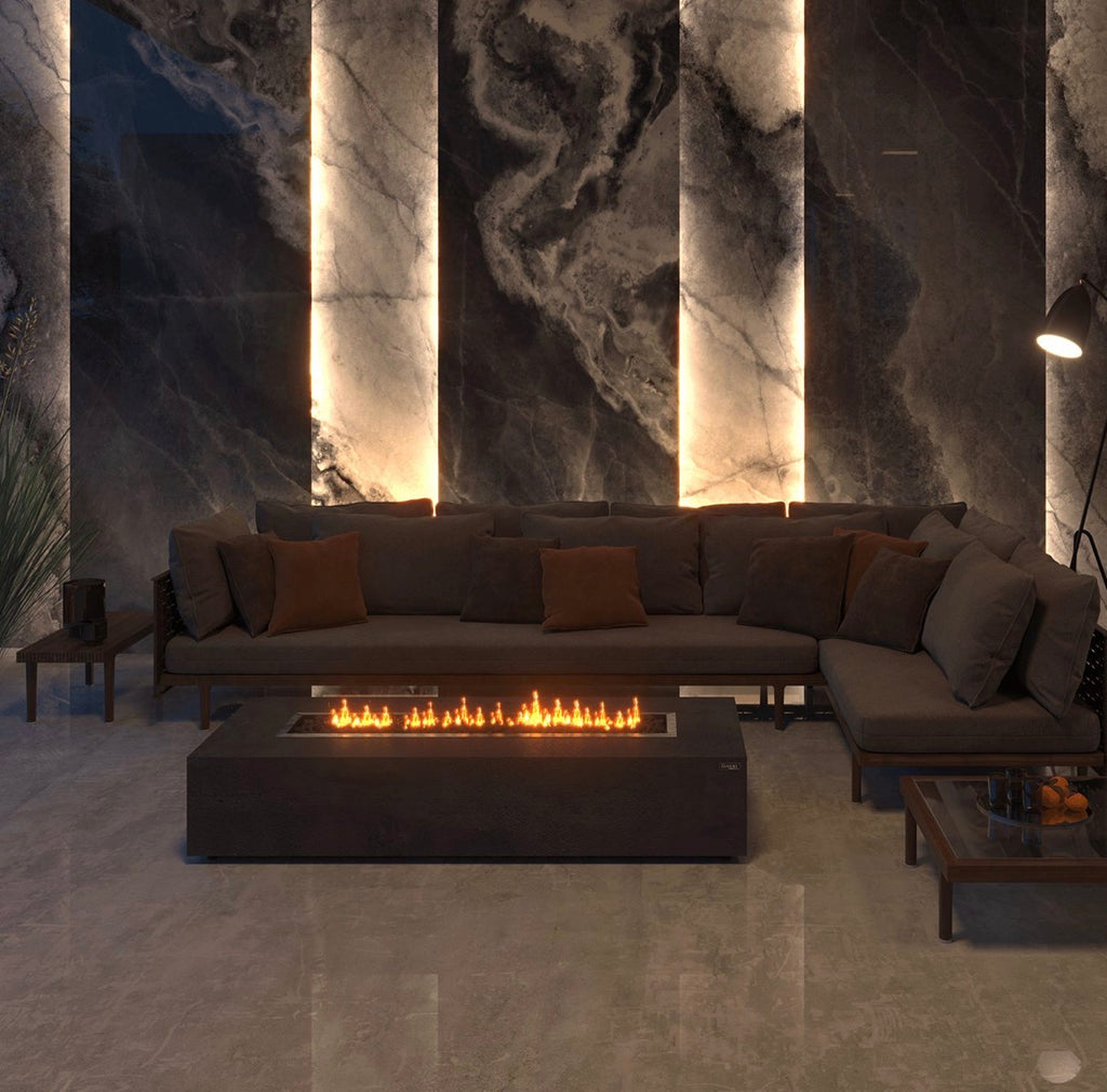 Mezzo Gas Fire Pit Grey