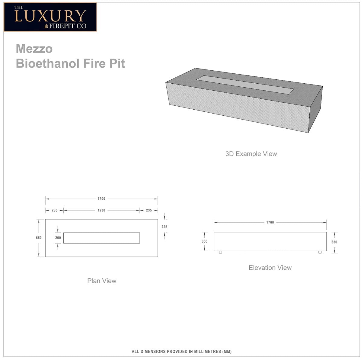Mezzo Bioethanol Fire Pit