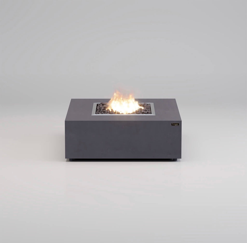 Maroma Gas Fire Pit Grey | Square Gas Fire Pit