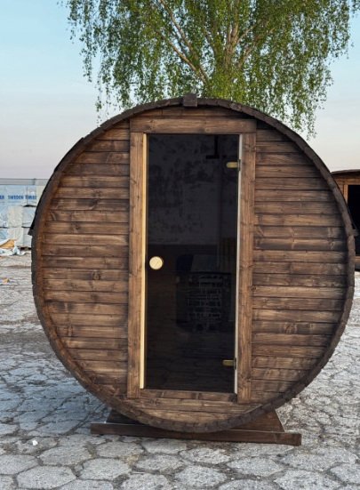 Steam & Oak Gas Barrel Sauna 1.8m (Electric Option)