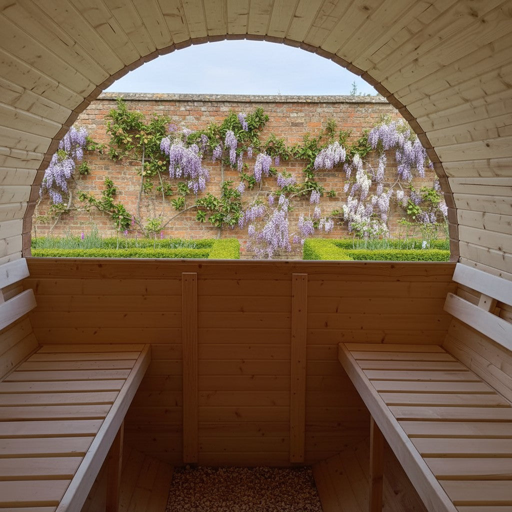 Steam & Oak Gas Barrel Sauna 3m with Anteroom (Electric or Wood-Fired)