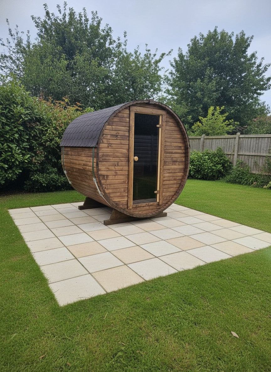 Steam & Oak Gas Barrel Sauna 1.8m (Electric Option)