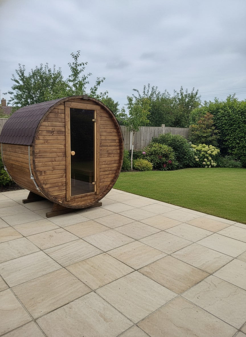 Steam & Oak Gas Barrel Sauna 1.8m (Electric Option)