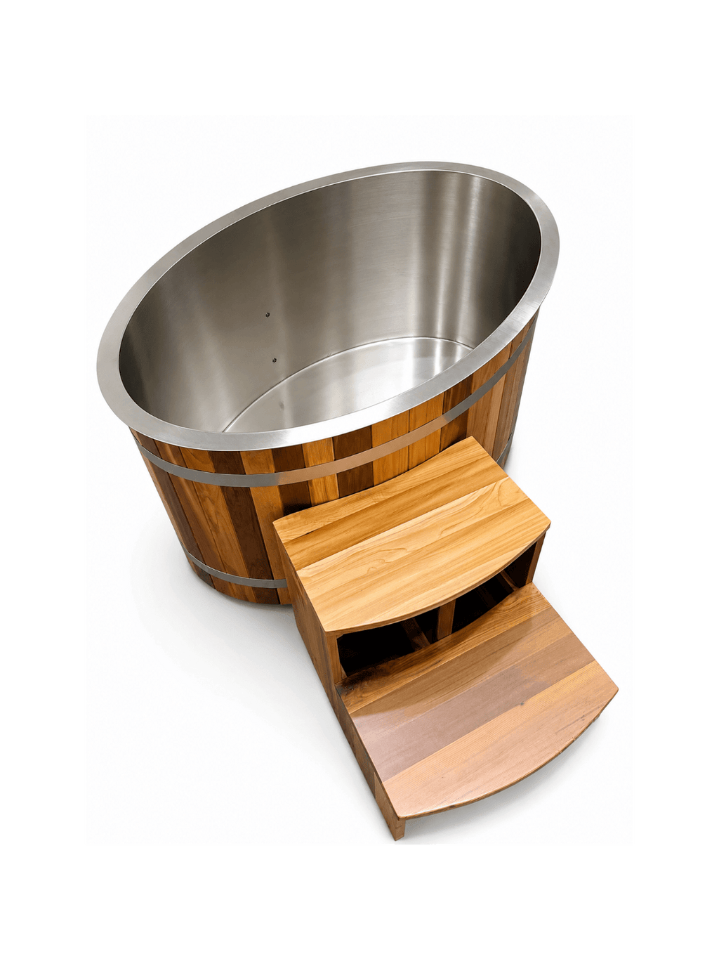 KOVE Oval Cedar Ice Bath – Reclined Cold Plunge