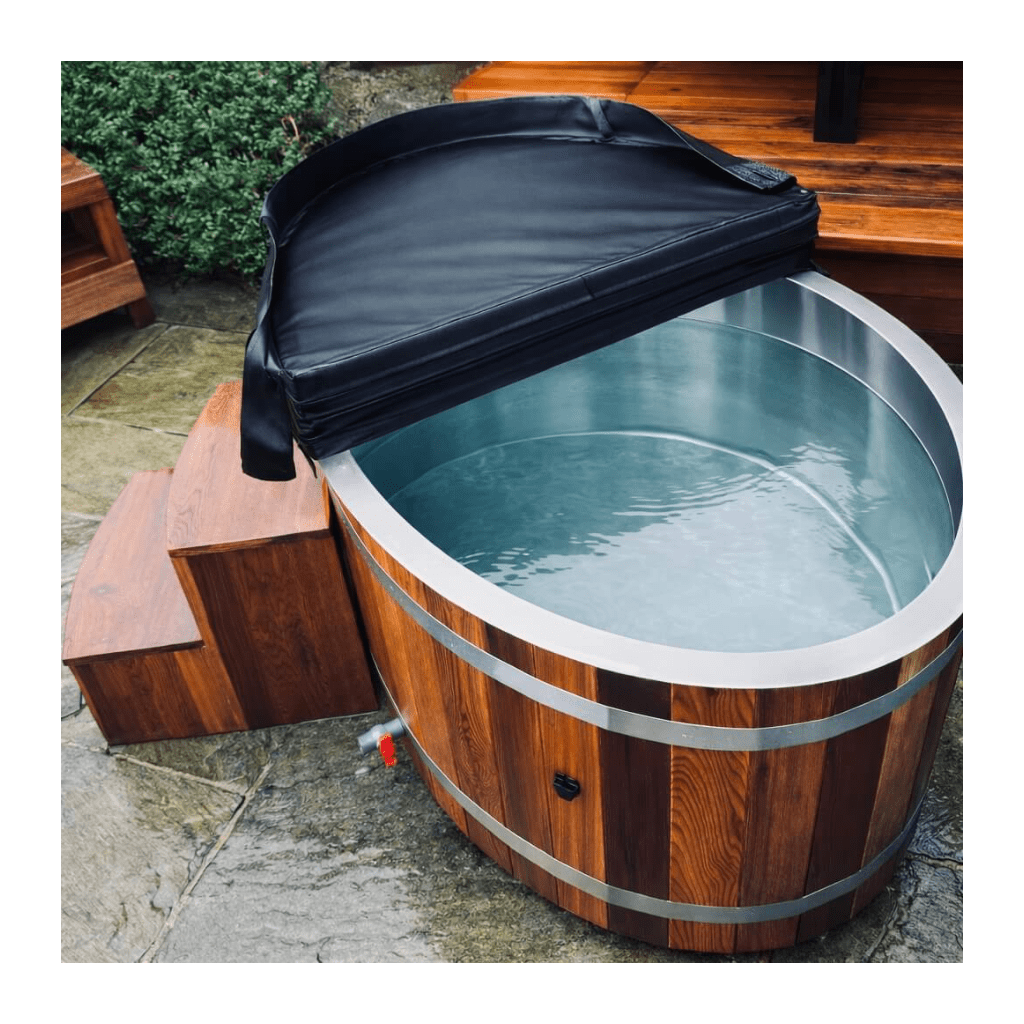 KOVE Oval Cedar Ice Bath – Reclined Cold Plunge