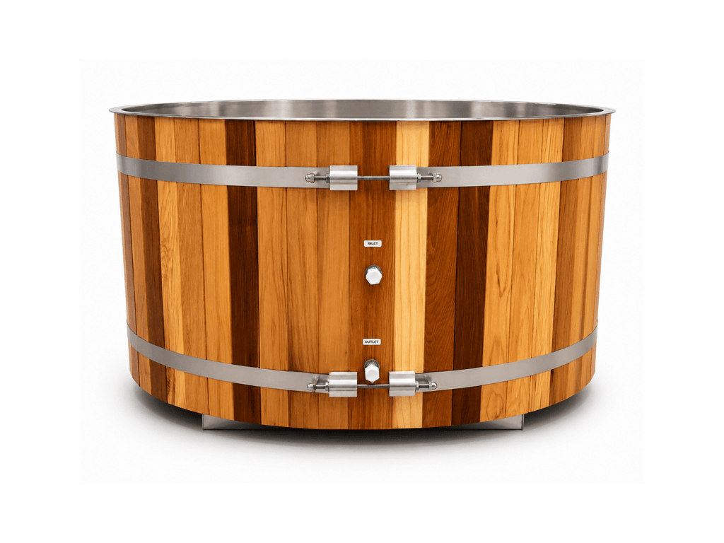 KOVE Oval Cedar Ice Bath – Reclined Cold Plunge