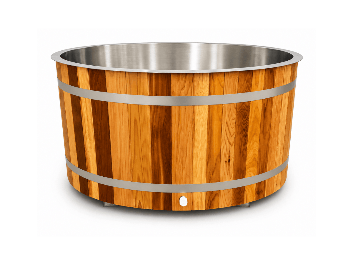 KOVE Oval Cedar Ice Bath – Reclined Cold Plunge