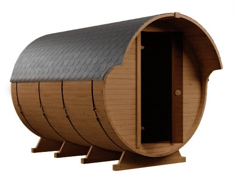 Steam & Oak Gas Barrel Sauna 3m with Anteroom (Electric or Wood-Fired)