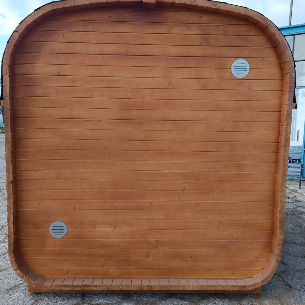 Steam & Oak Gas Cube Sauna 3.4m Premium L-Bench (Electric or Wood-Fired)