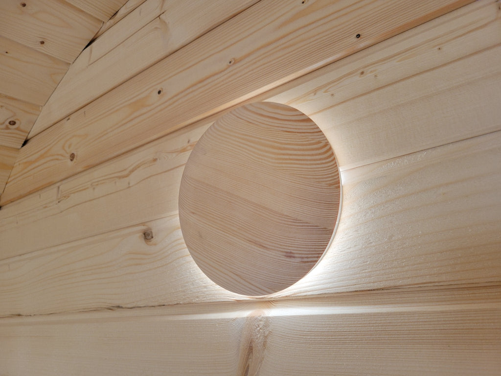 Steam & Oak Gas Cube Sauna 2.4m with Porch (Electric or Wood-Fired)